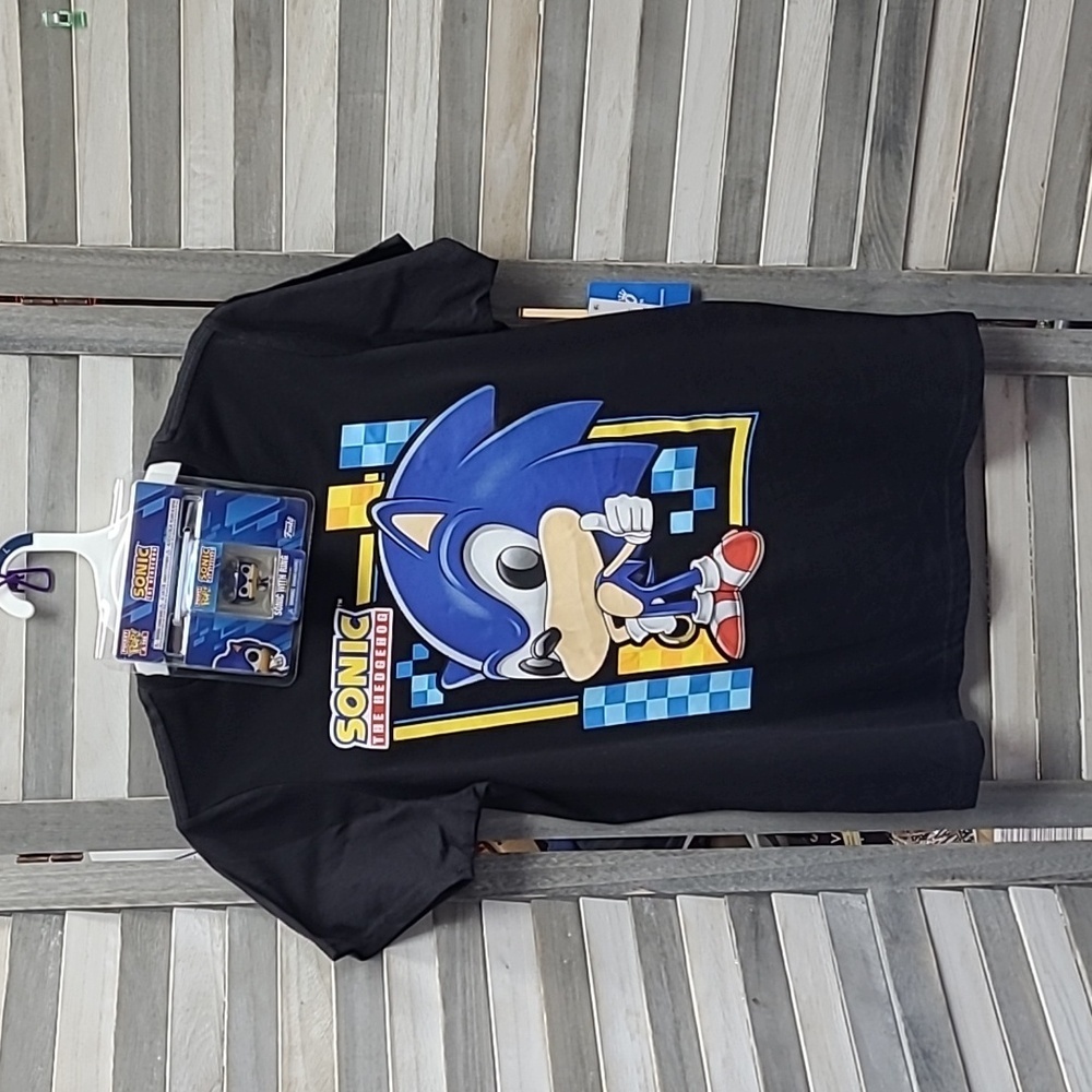 Kids' Sonic the Hedgehog Pocket Pop Short Sleeve T-shirt | Funko | Large
